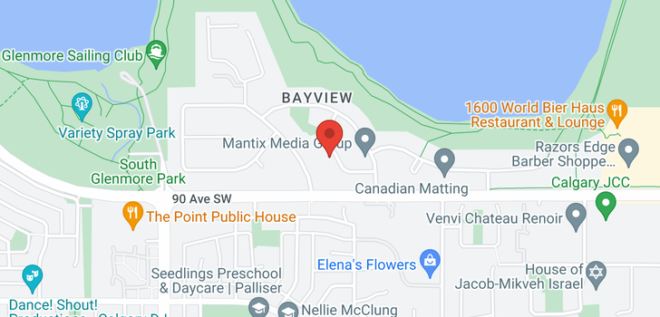 map of 8927 Baylor Crescent SW